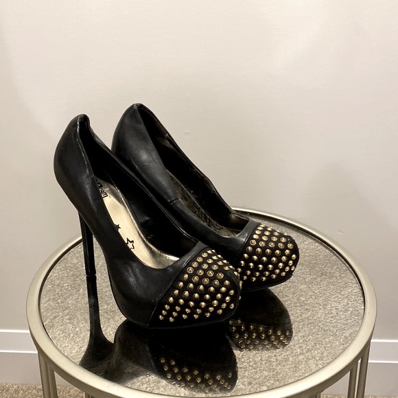 Black gold studded heels - Picture 2 of 2